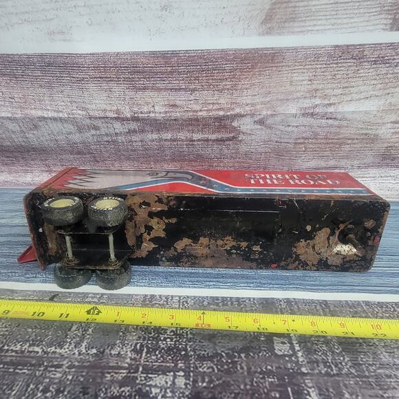 Nylint Pressed Steel Semi Trailer Has surface rust but solid parts/repair - Picture 10 of 11